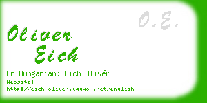 oliver eich business card